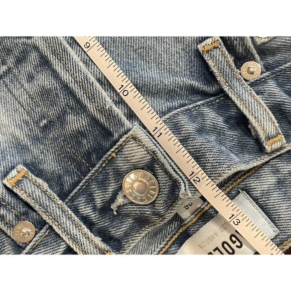 AGOLDE 90s Mid-Rise Loose Fit Distressed Button Fly Jeans Organic Cotton Size 26 - Picture 10 of 10